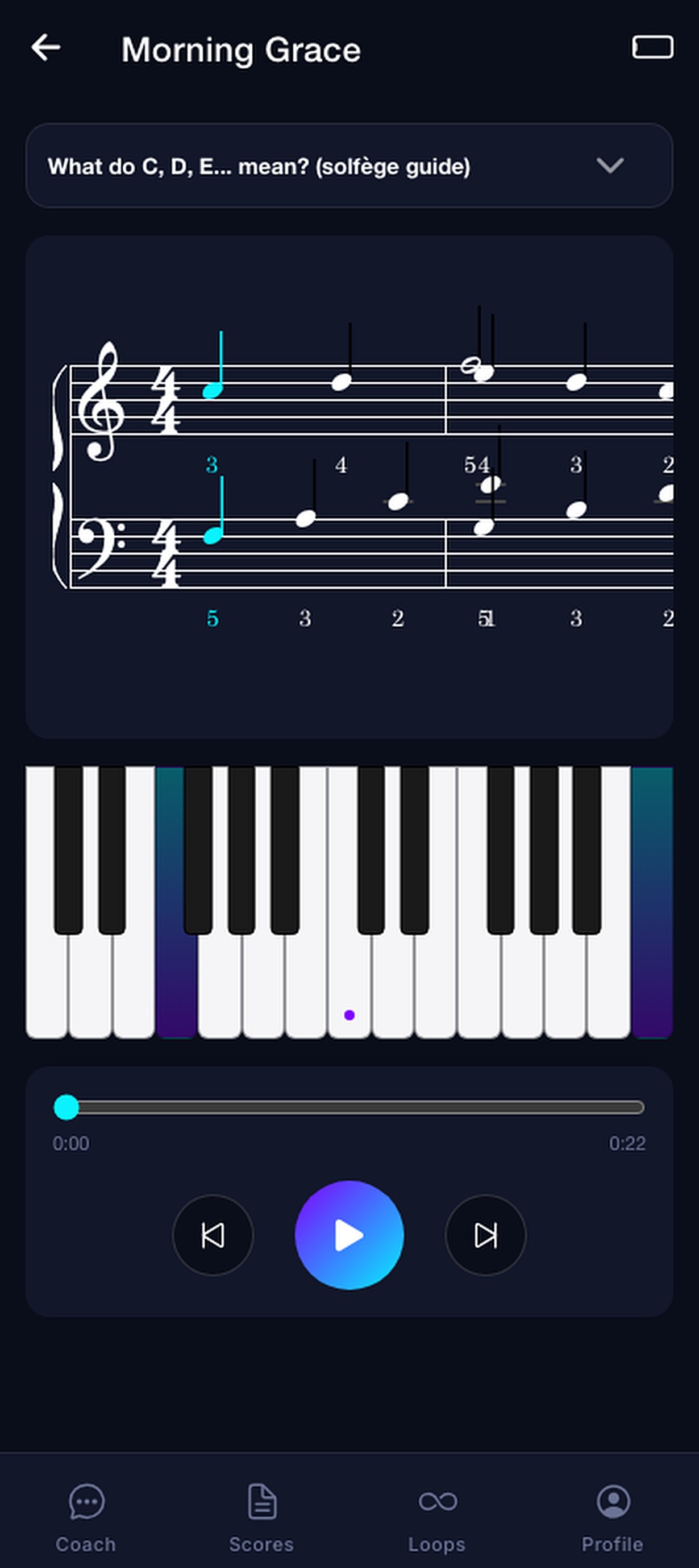 Play along with scores